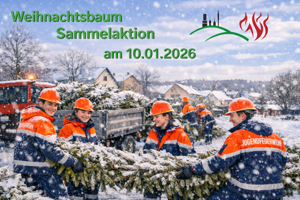 Erfolgreiche Weihnachtsbaumsammelaktion trotz winterlicher Bedingungen weihnachtsbaum sammelaktion der jugendfeuerwehr